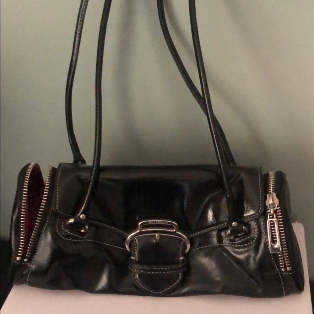 RARE Cole Haan black patent leather purse